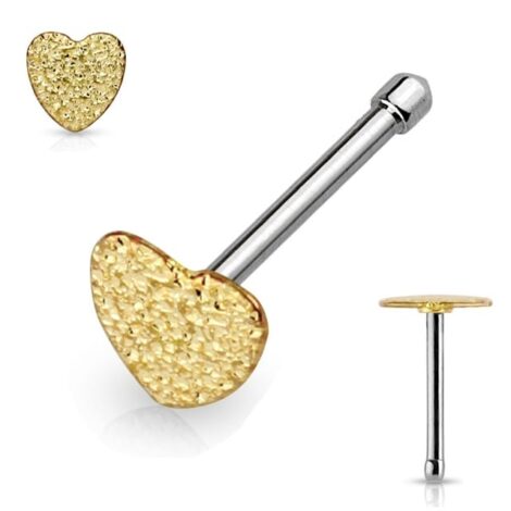 Kalahari Sparkle Heart Top Nose Bone Stud - Image 4