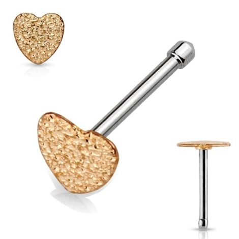 Kalahari Sparkle Heart Top Nose Bone Stud - Image 2