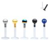 Bioplast Push Fit Steel Ball Top Labret Stud, Cartilage Tragus