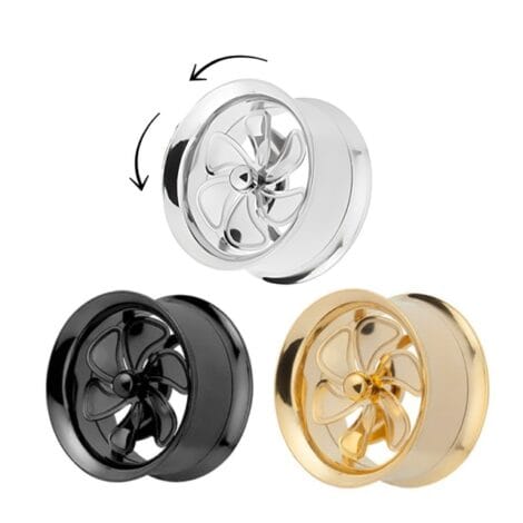 Spinning Fan Double Flare Screw Fit Tunnel Pairs