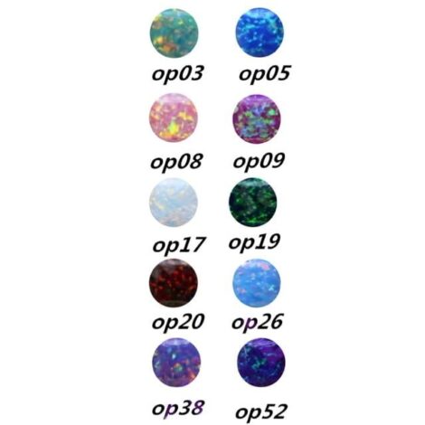 20G Opal Top Nose Screw in 316L Surgical Steel - Image 7