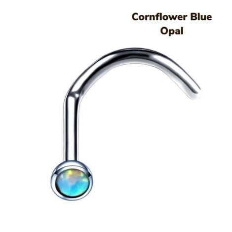 20G Opal Top Nose Screw in 316L Surgical Steel - Image 6