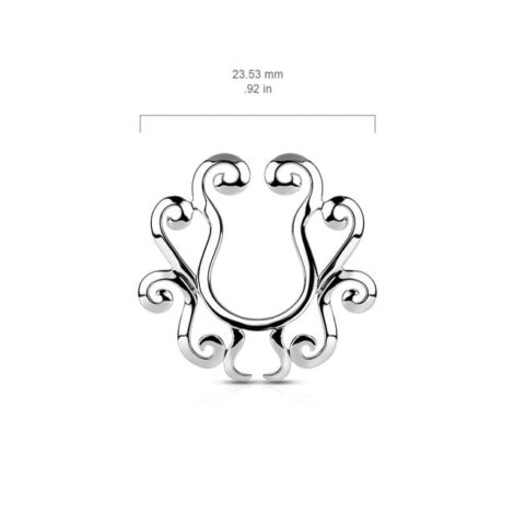 Non Piercing Clip On Tribal Floral Nipple Ring Pairs - Image 5