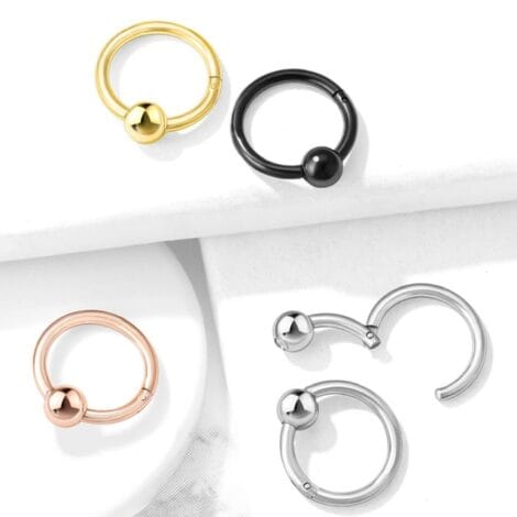 Hinged Hoop Segment Ring With Fixed Ball
