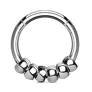Hinged Segment Ring With 6 Round Bead Charms - Image 4