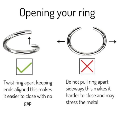 Hoop Ring with Twisted Rope and One Side Fixed Ball, Nose Ear - Image 2