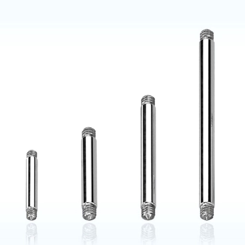 316L Surgical Steel Spare Straight Tongue/ Nipple Barbells