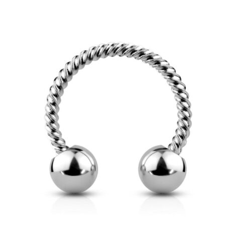 Horseshoe Barbell Twisted Rope Bar for Cartilage Septum - Image 5