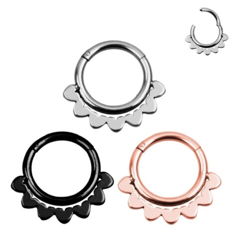 Hinged Segment Ring with Looped Wave Design - Image 1
