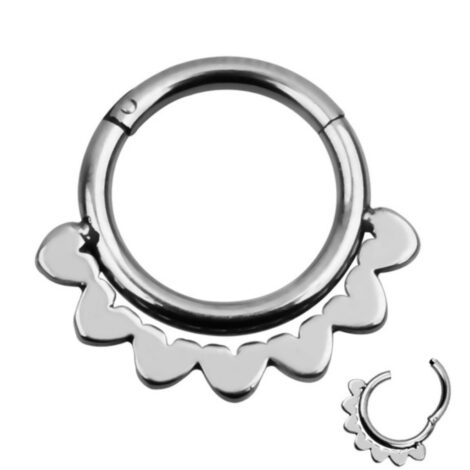 Hinged Segment Ring with Looped Wave Design - Image 2