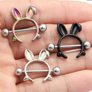 Nipple Ring Barbell Pairs with Fun Shaped Shields - Image 2