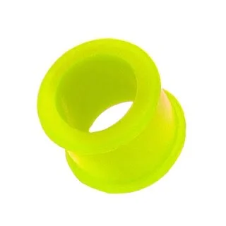 Silicone Double Flat Flared Tunnel Pairs in Light Green