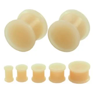 Silicone Double Flare Solid Light Coloured Plug