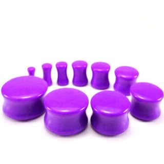 Acrylic Double Flare Purple Saddle Fit Plug