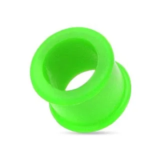 Silicone Double Flat Flared Tunnel Pairs in Green