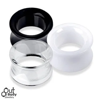 Acrylic Double Flared Saddle Fit Tunnel in Black, White, Clear - Image 1