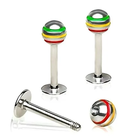 Jamaican Rasta 3 Stripe Ball Top Labret