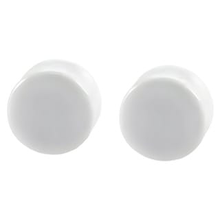 Acrylic Double Flare White Saddle Fit Plug Pairs - Image 6