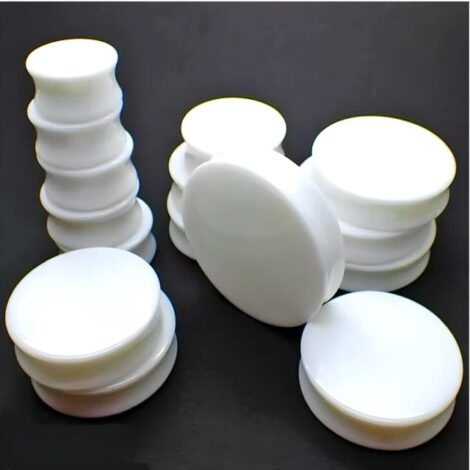 Acrylic Double Flare White Saddle Fit Plug Pairs - Image 2