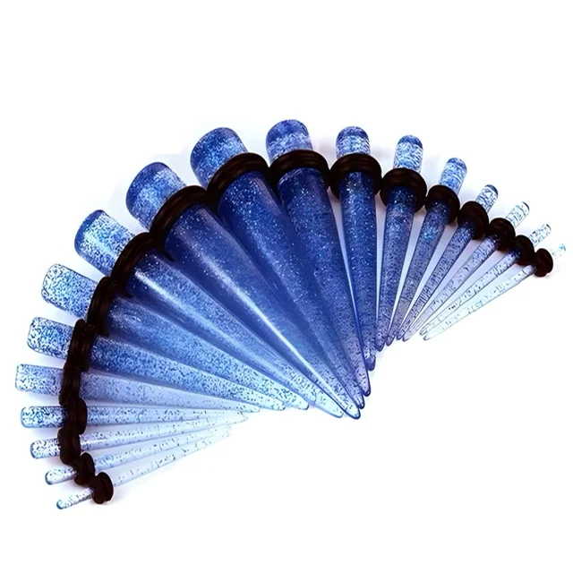 Acrylic Taper Or 18PC Kits In Glitter Blue