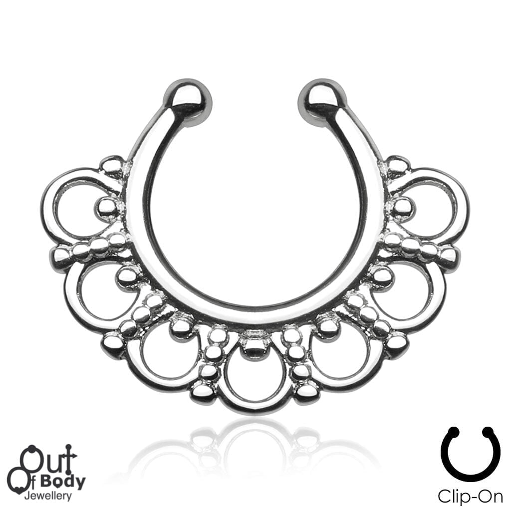 Septum Hanger Tribal Fan Non Piercing Nose Ring