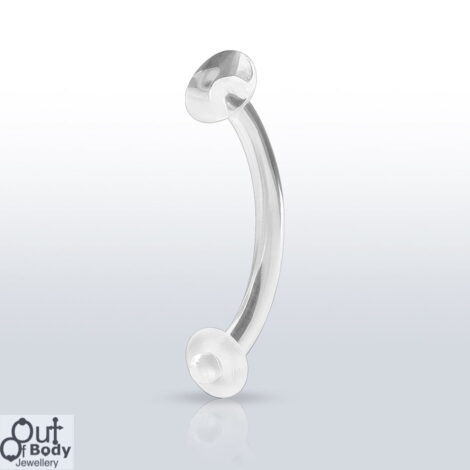 Bioflex 16G Curve Barbell Clear Eyebrow Retainer
