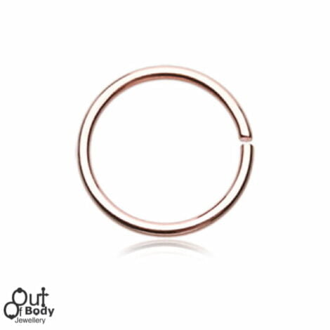 Hoop Nose Ring Luxe Rose Gold PVD Plating