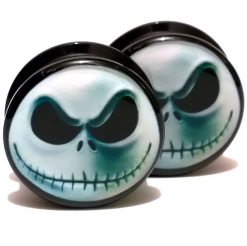 Acrylic Black Threaded Tunnel W/ Nightmare Before Christmas Logo
