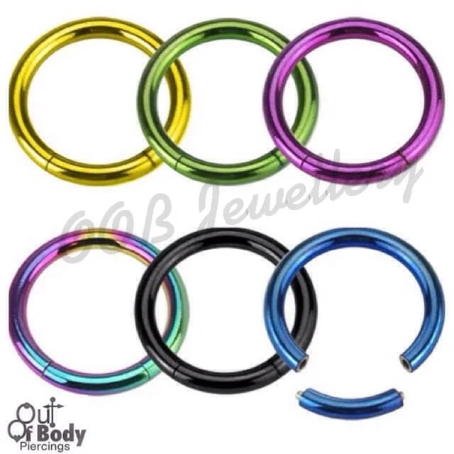 Seamless Segment Ring In Titanium IP Colours