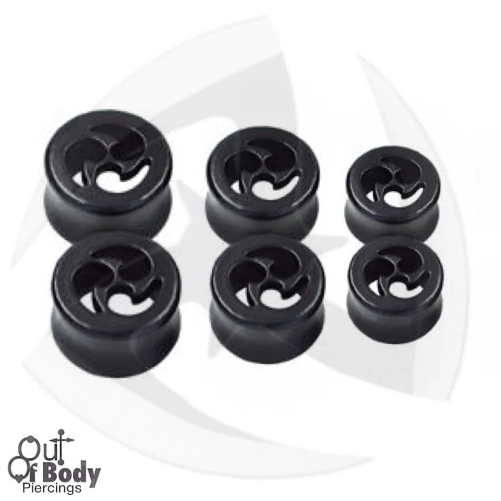 Organic Black Wood Saddle Fit Tunnel W/ Carved Shuriken Logo