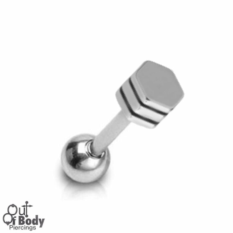 Bolt Tongue Barbell In 316L Surgical Steel Mixed Sizes