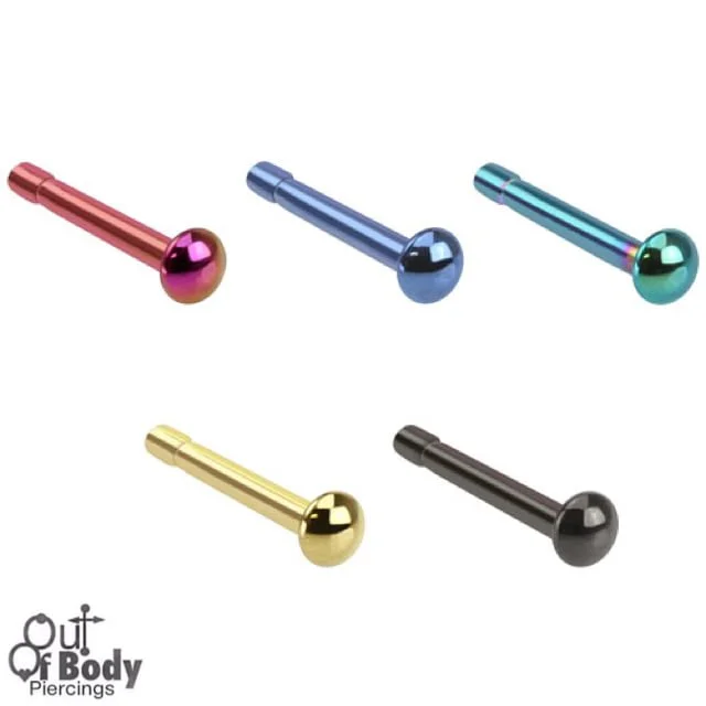 18G/ 20G Half Ball Dome Top Nose Stud