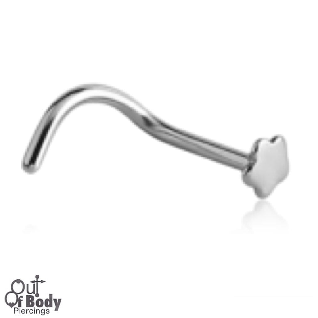 20G Nose Screw With Flower Top