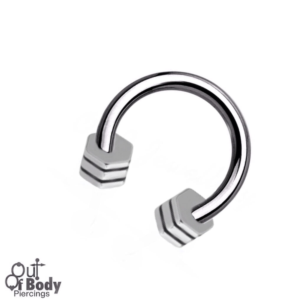 316L Steel Horseshoe/ Circular Barbell W/ Bolt Ends