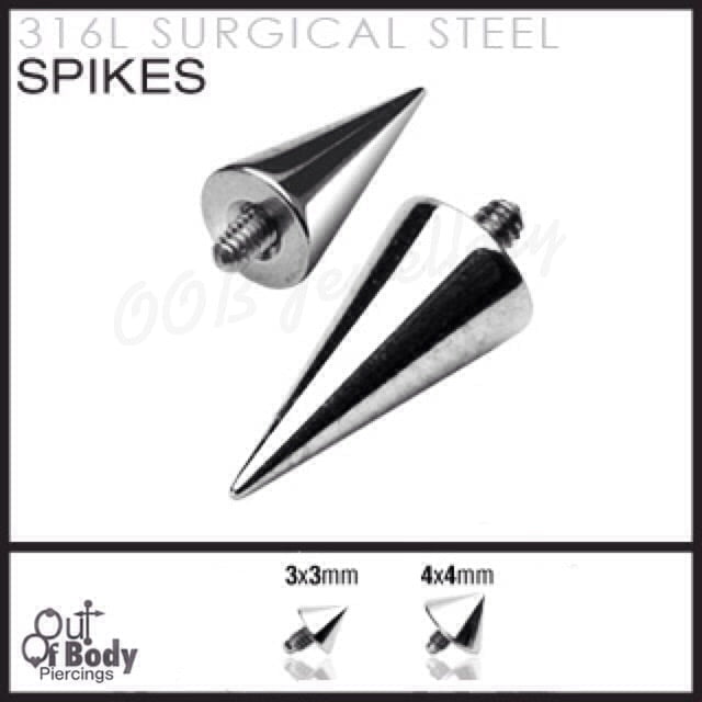 Dermal Anchor Cone Tops Internally Threaded 316L Surgical Steel