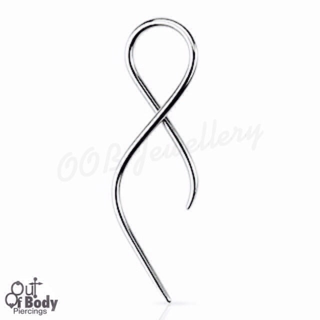 16G/ 14G Ear Twist Long Tail Lobe Industrial Taper