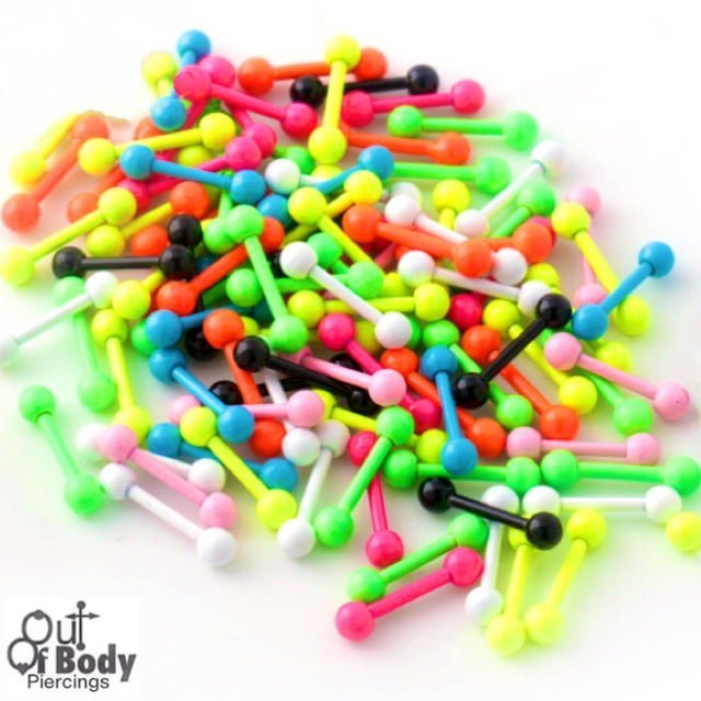 Cartilage/ Tragus Barbell In Candy Plated Colours