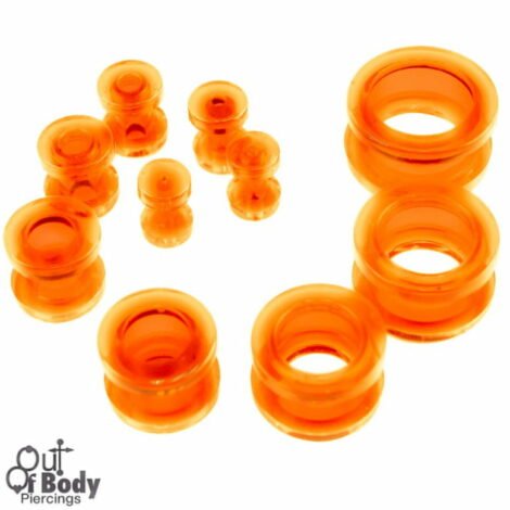 Acrylic Threaded Transparent Orange Tunnel