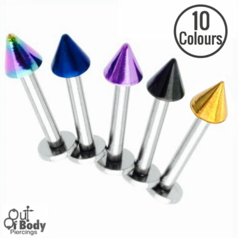 Labret Monroe with Titanium Coloured Cones