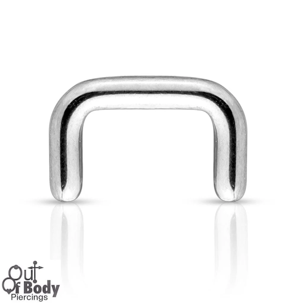 316L Surgical Steel Staple Short Septum Ring Retainer