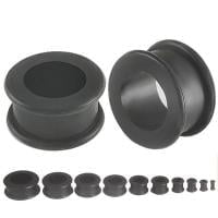 Silicon Double Flared Tunnel in Black