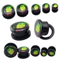 Acrylic Black Threaded Bob Marley/ Raster Canister Tunnel
