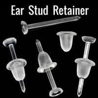Retainer Posts For Ear Cartilage Lobe With Flat Top 10PC Pack