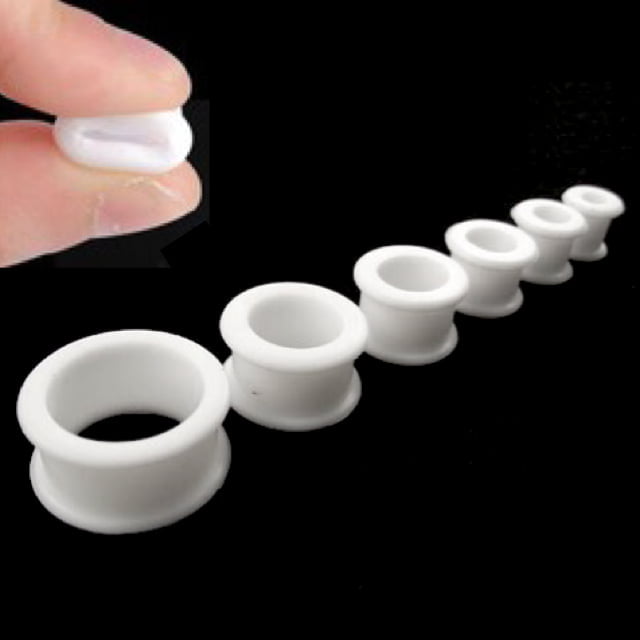Silicon Double Flared Tunnel In White