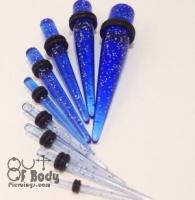 Acrylic Tapers Or 18PC Kits In Glitter Blue