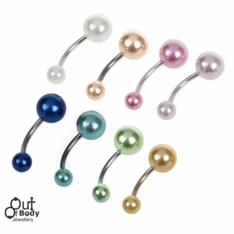 Acrylic Pearl Shimmer Belly Ring
