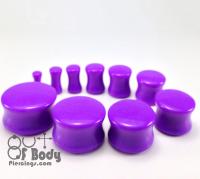 Acrylic Double Flare Purple Saddle Plug