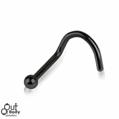 Ball Top Black PVD Plated Nose Screw