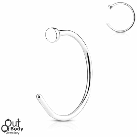 Hoop Nose Open Ring With Flat End