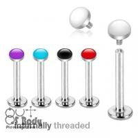 Enamel Filled Dome Top Labret/ Monroe w/ Internal Threading